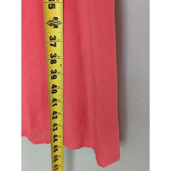 Lulus Capri Coast Coral Pink Button-Front Midi Dress Size‎ 6 NWT - Picture 7 of 7